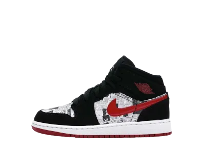Nike GS Air Jordan 1 Mid "Newspaper Air Times"