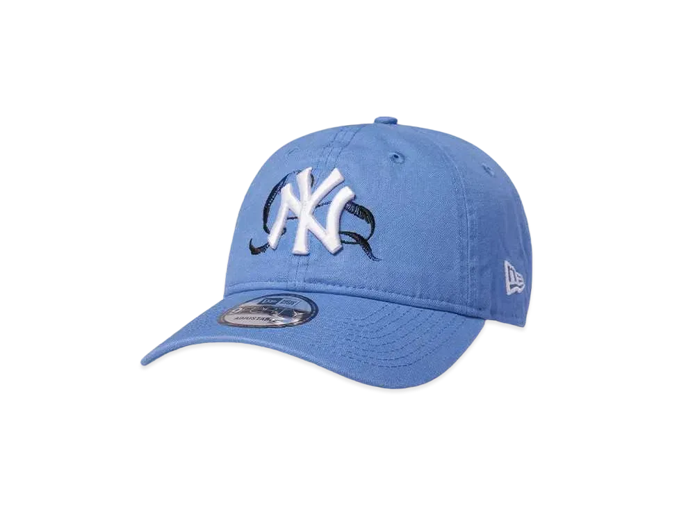NEW ERA BTS x MLB Black Swan New York Yankees 9FORTY "Air Force Blue"