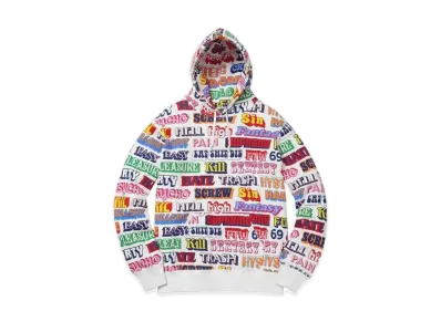 Supreme x HYSTERIC GLAMOUR Text Hooded Sweatshirt "Multi"