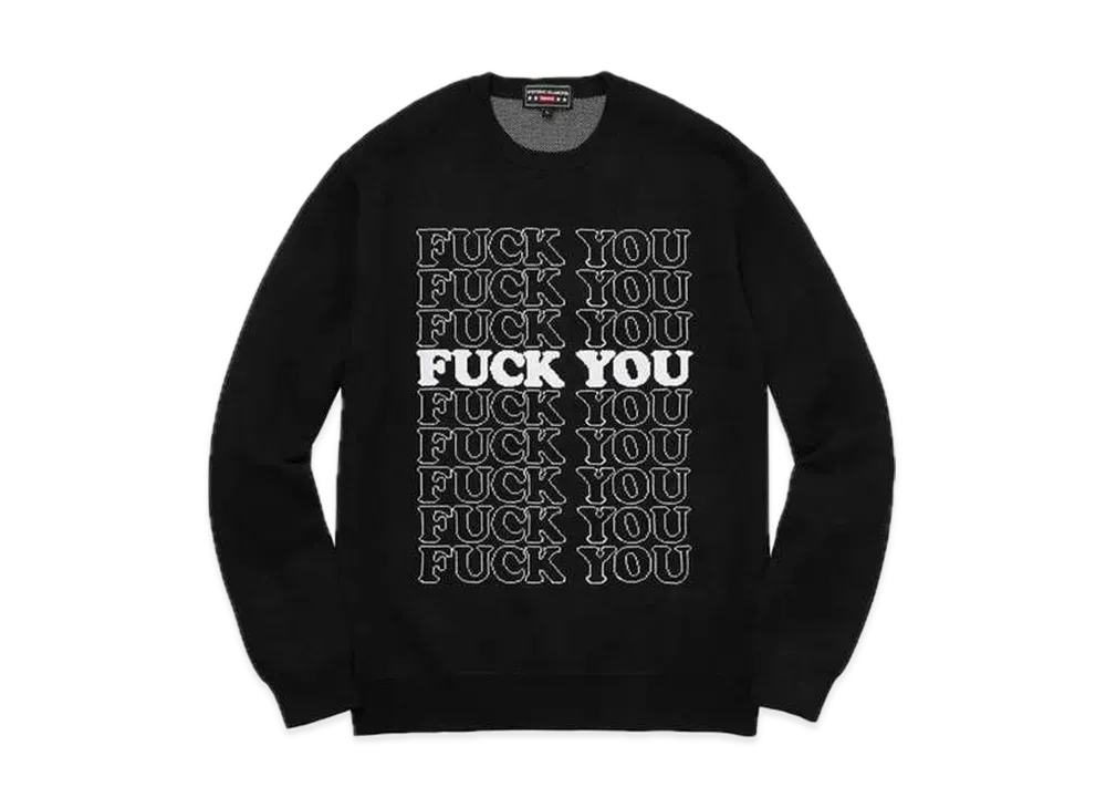 Supreme x HYSTERIC GLAMOUR Fuck You Sweater 