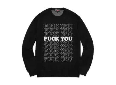 Supreme x HYSTERIC GLAMOUR Fuck You Sweater "Black"