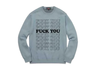 Supreme x HYSTERIC GLAMOUR Fuck You Sweater "Light Blue"