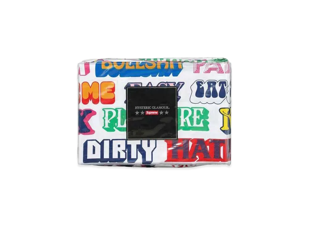 Supreme x HYSTERIC GLAMOUR Text Duvet / Pillow Set "Multi"