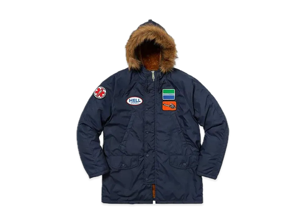 Supreme x HYSTERIC GLAMOUR N-3B Parka "Navy"