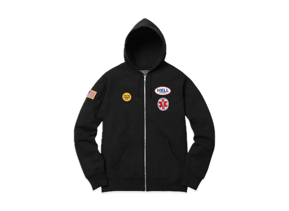 Supreme x HYSTERIC GLAMOUR Patches Zip Up Sweatshirt"Black"