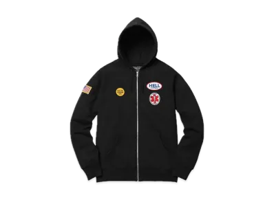 Supreme x HYSTERIC GLAMOUR Patches Zip Up Sweatshirt"Black"