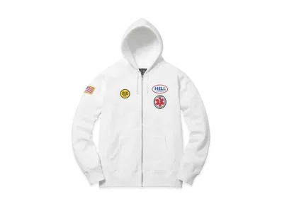 Supreme x HYSTERIC GLAMOUR Patches Zip Up Sweatshirt"White"