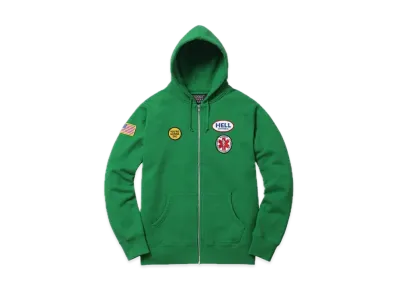 Supreme x HYSTERIC GLAMOUR Patches Zip Up Sweatshirt"Green"