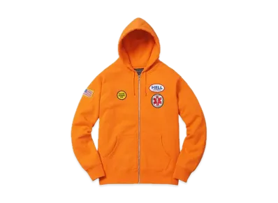 Supreme x HYSTERIC GLAMOUR Patches Zip Up Sweatshirt"Orange"