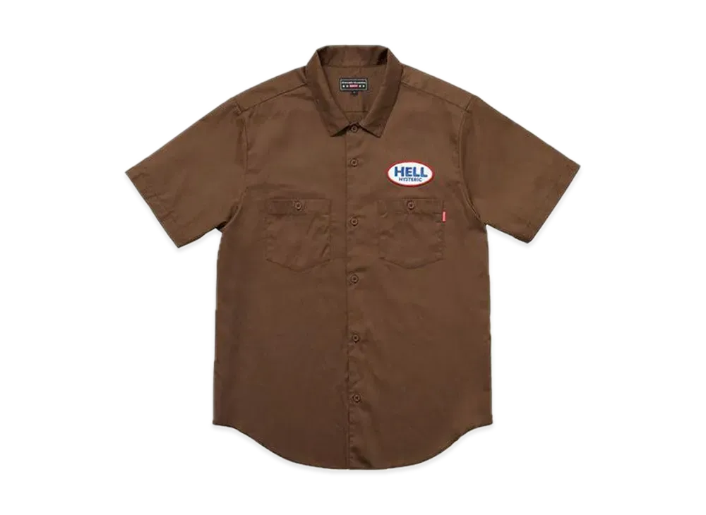 Supreme x HYSTERIC GLAMOUR S/S Work Shirt "Brown"