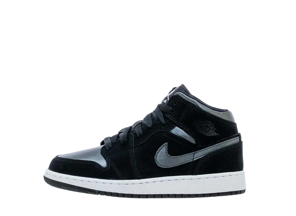 Nike GS Air Jordan 1 Mid "White Black Grey"