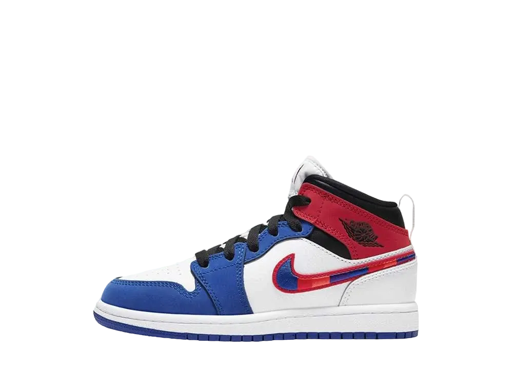 ナイキ PS エアジョーダン1 ミッド "ラッシュブルー/ユニバーシティレッド"(キッズ)