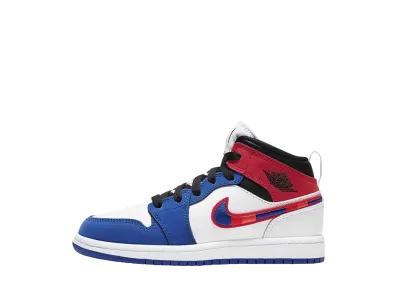 Nike PS Jordan 1 Mid "Rush Blue/University Red"