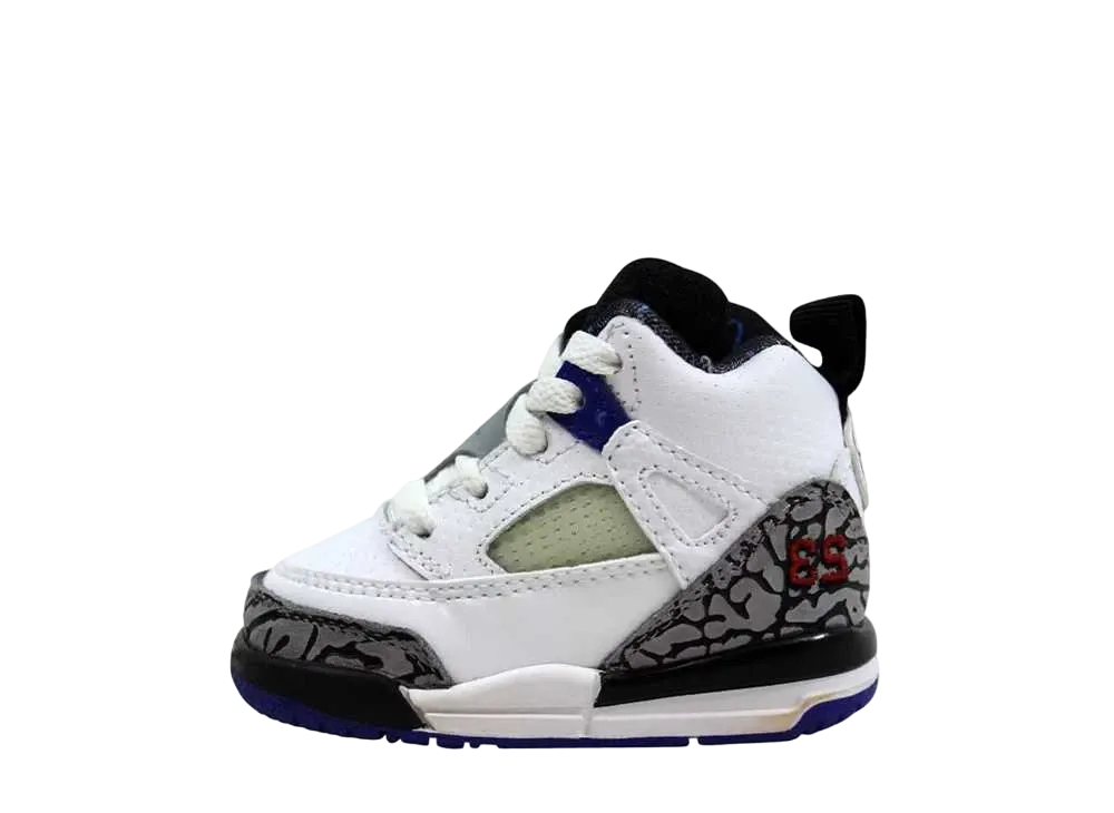 ナイキ TD エアジョーダン スパイジーク "ホワイト/AQTN/バーシティパープル"(キッズ)