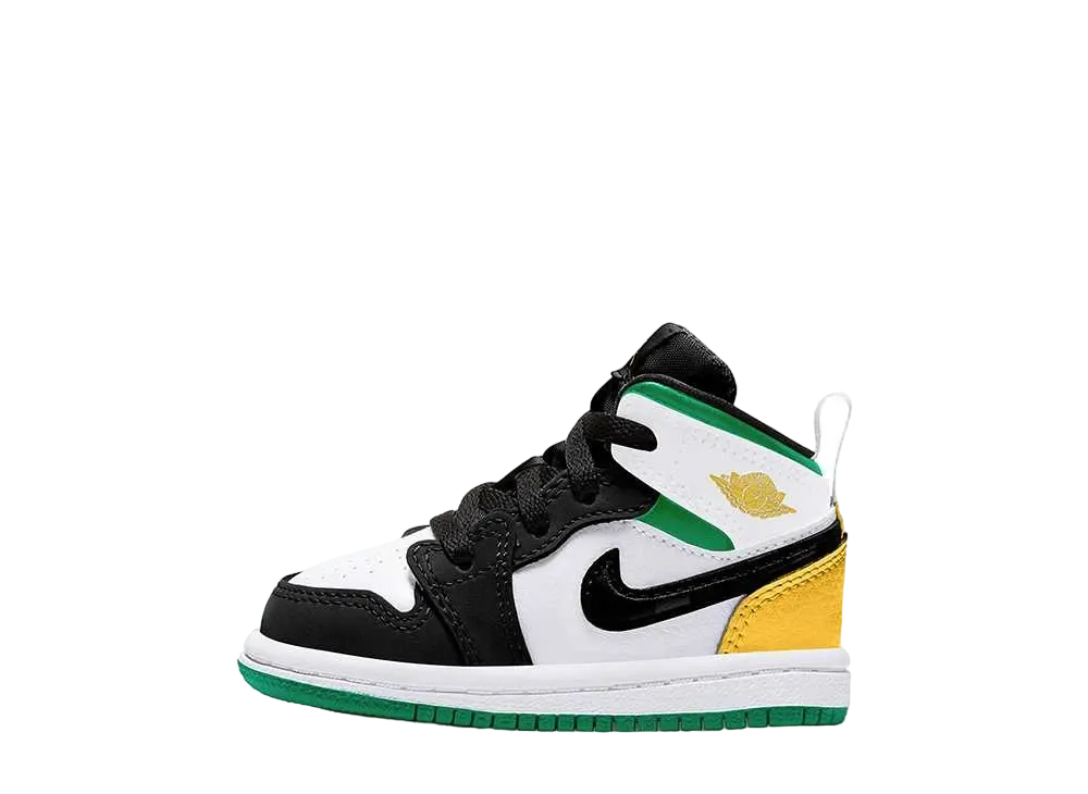 ナイキ TD エアジョーダン1 ミッド "ホワイ/ レーサー/オレンジ/ラッキーグリーン"(キッズ)