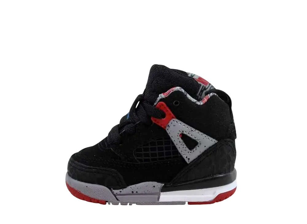 ナイキ TD エアジョーダン スパイジーク "ブラック/バーシティレッド/セメントグレー"(キッズ)