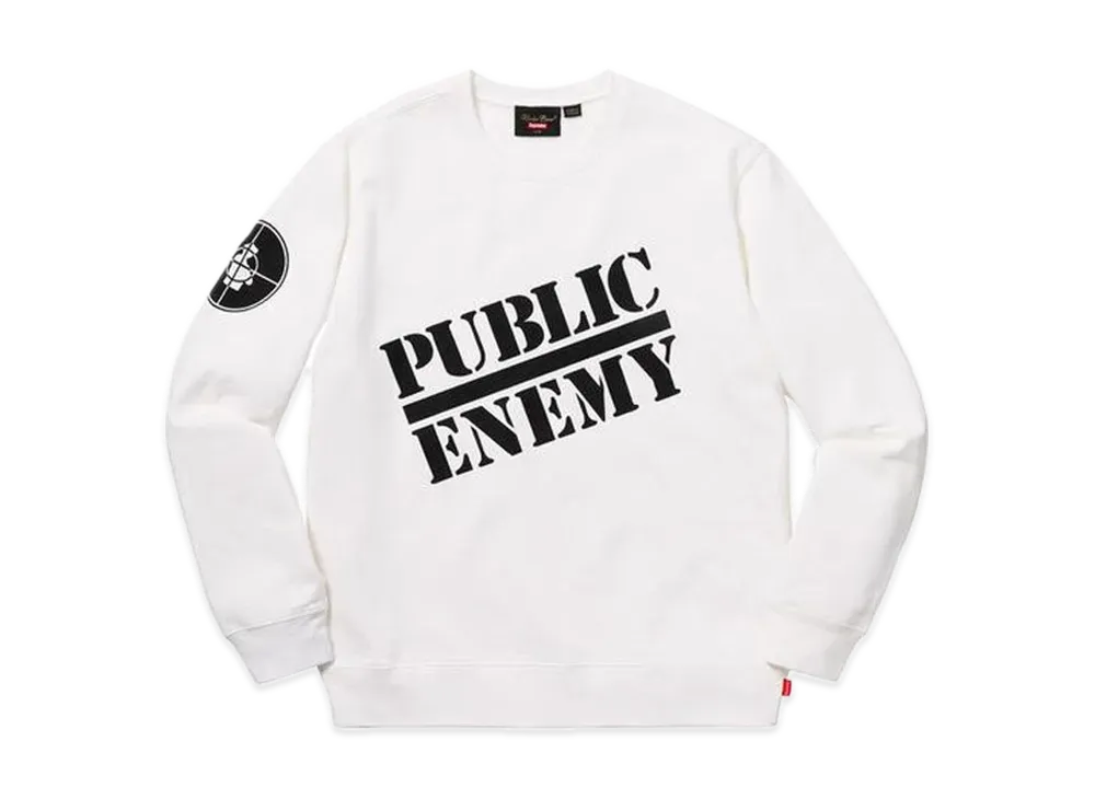Supreme Undercover Public Enemy Crewneck Sweatshirt "White"