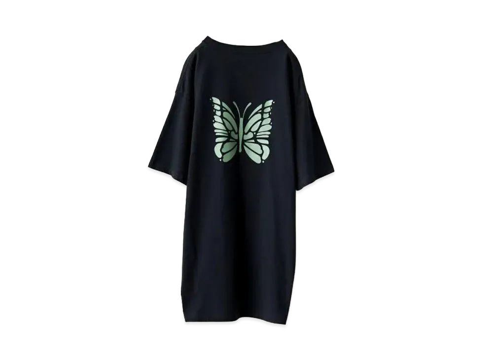 Needles x JEANS FACTORY Big Papillon T-Shirt "BLK/DGR"