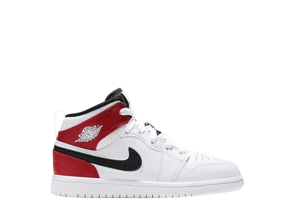 Nike PS Jordan 1 Mid "White/Black/Gym Red"