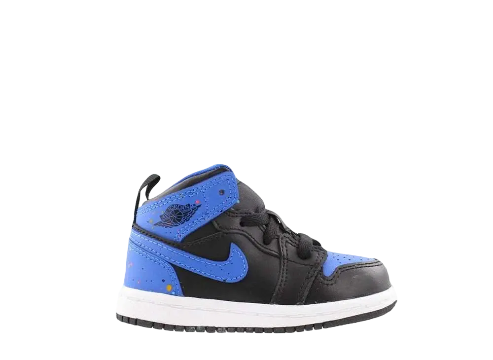 Nike TD Jordan 1 Mid "Royal Paint Splatter"