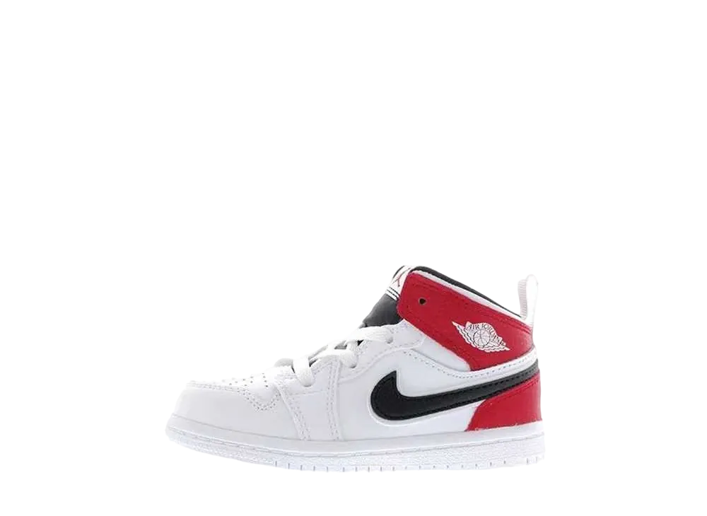 Nike TD Jordan 1 Mid "White/Black/Gym Red"