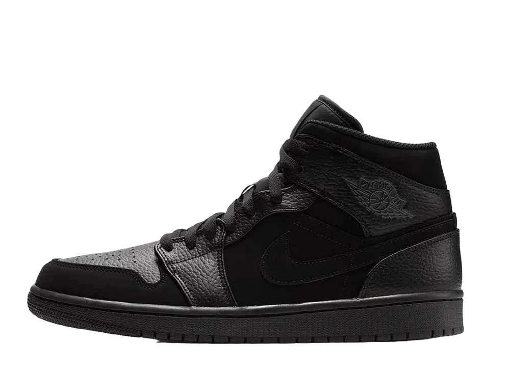ナイキ エアジョーダン1 ミッド "ブラック ダーク スモーク グレー"