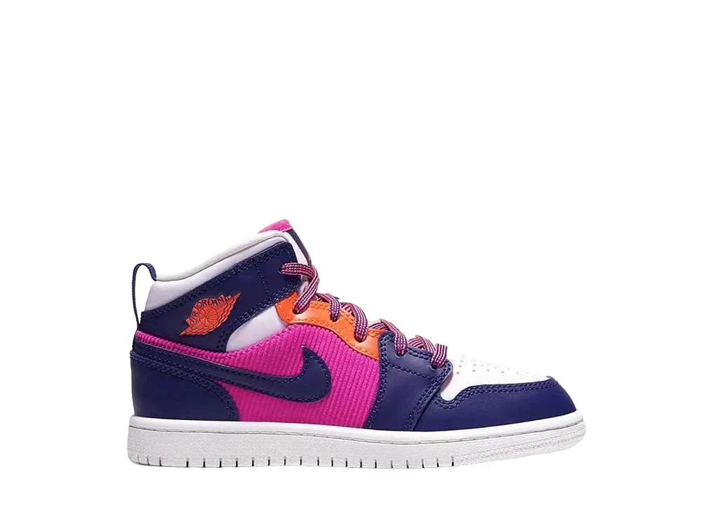 Nike PS Jordan 1 Mid "Fire Pink/Barely Grape"