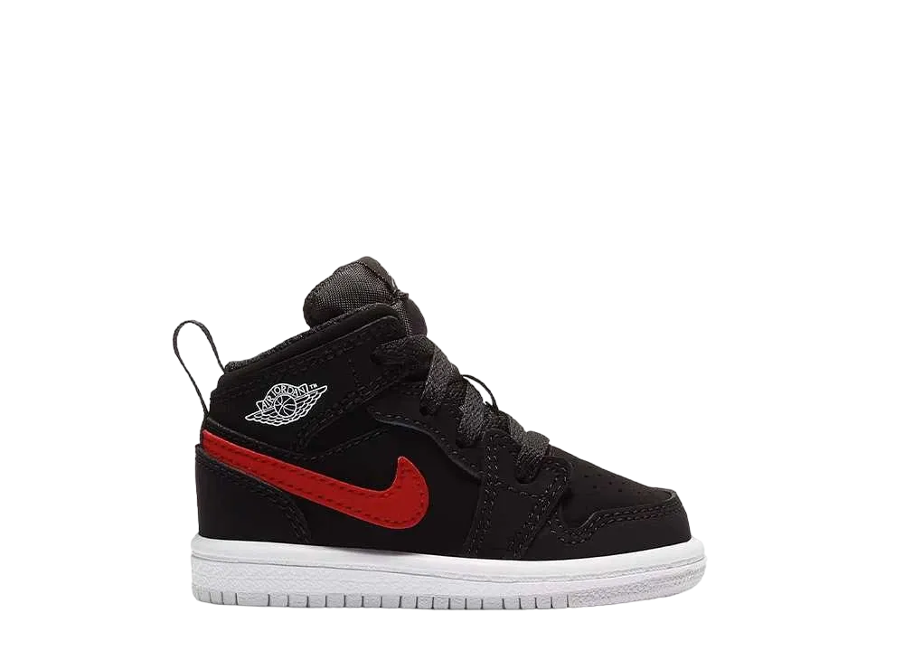  ナイキ TD エアジョーダン1 ミッド "ブラック/マルチカラースウッシュ"(キッズ)