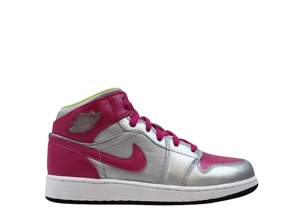 Nike GS Air Jordan 1 Mid "Metallic Silver"