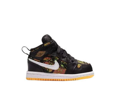 Nike TD Jordan 1 Mid "Black/Laser Orange/Bright Melon"