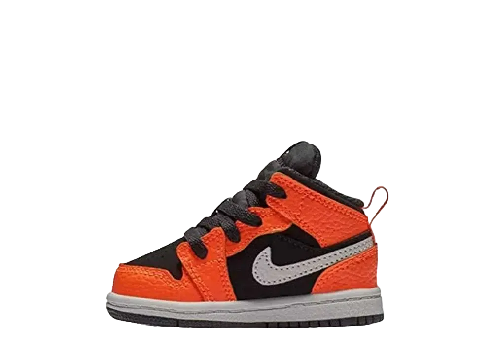 ナイキ TD エアジョーダン1 ミッド "ブラック/オレンジライトボーン"(キッズ)