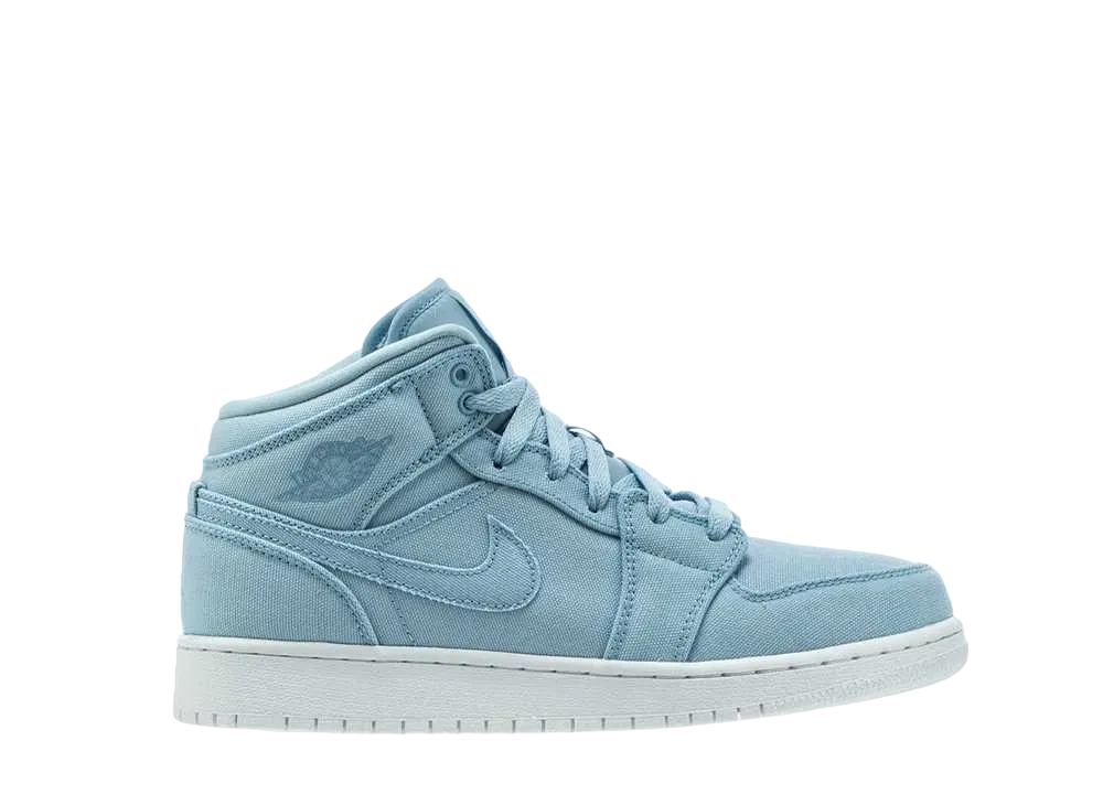 Nike GS Air Jordan 1 Mid "Canvas Ice Blue"