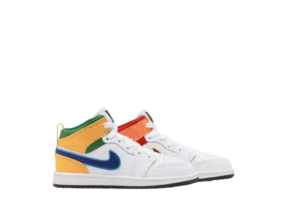 Nike PS Jordan 1 Mid "White Court/Purple Teal"