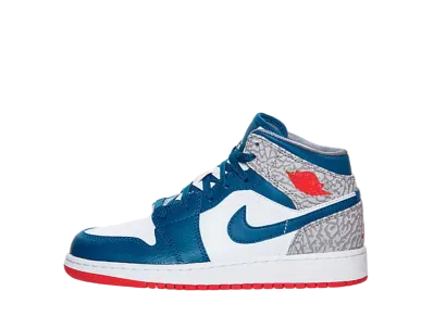 Nike GS Air Jordan 1 Mid "True Blue"