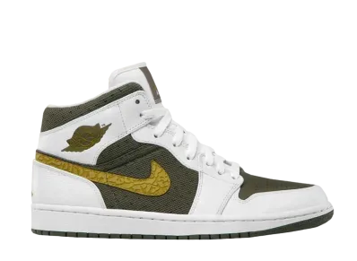 Nike Air Jordan 1 Phat Mid "White Peat Moss Cargo Khaki"