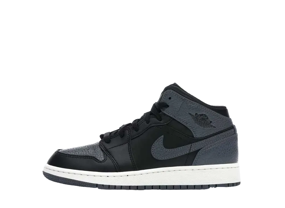 ナイキ GS エアジョーダン1 ミッド "ブラック ダーク グレー"