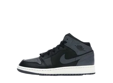 Nike GS Air Jordan 1 Mid "Black Dark Grey"