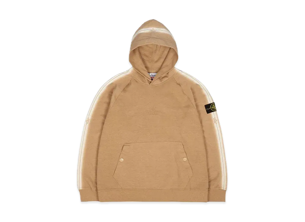 Supreme / Stone Island Stripe Hooded Sweatshirt "Tan"
