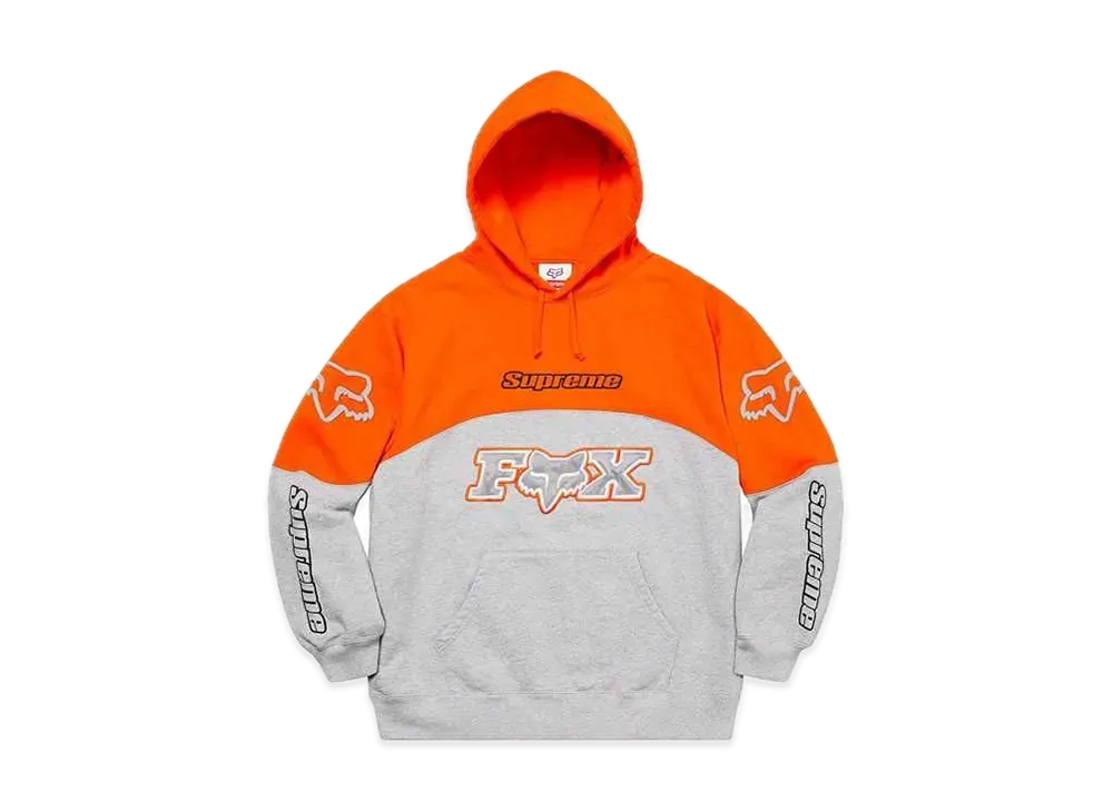Supreme Fox Racing Hooded Sweatshirt "Grey"