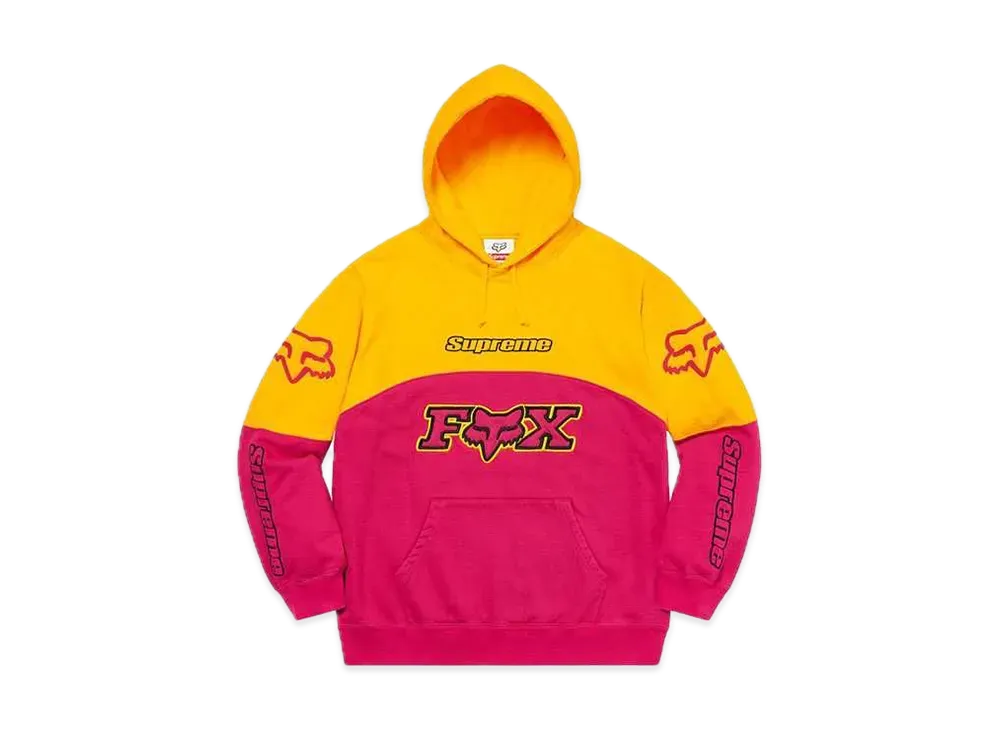 シュプリーム フォックス レーシング フーデッド スウェットシャツ "ピンク"