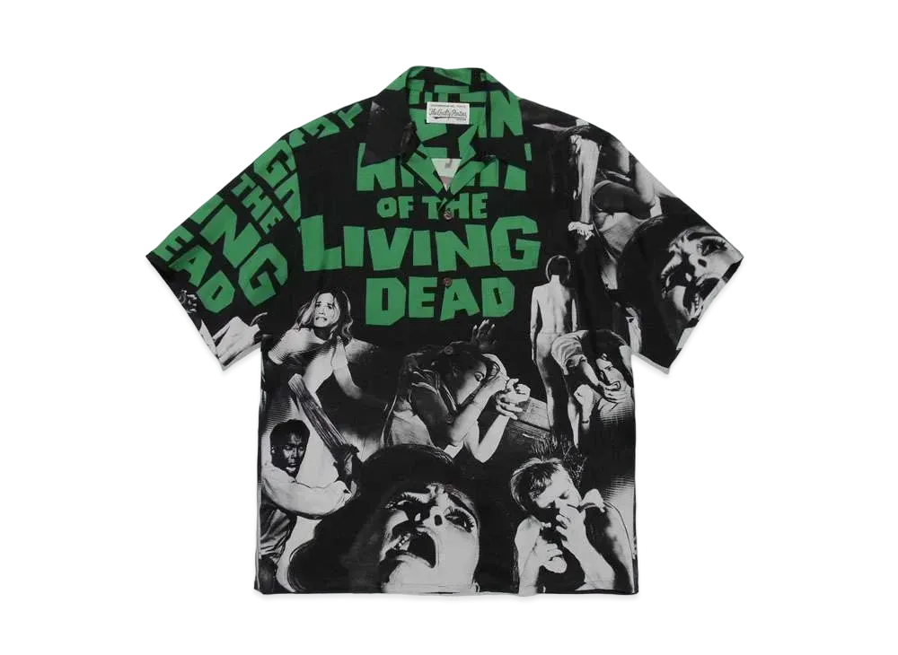 WACKO MARIA NIGHT OF THE LIVING DEAD / HAWAIIAN SHIRT "Green"