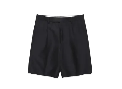 WACKO MARIA PLEATED SHORTS (IMPOET FABRIC / DOEMEUIL) "Black"