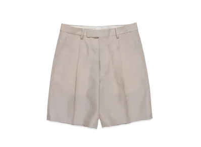 WACKO MARIA PLEATED SHORTS (IMPOET FABRIC / DOEMEUIL) "Beige"