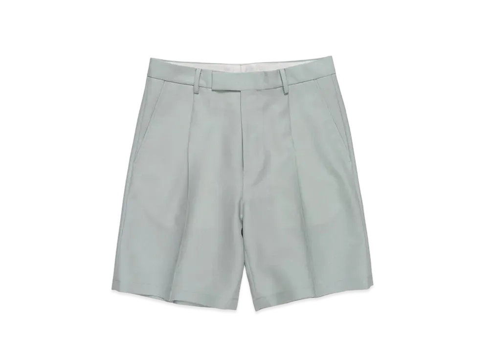 WACKO MARIA PLEATED SHORTS (IMPOET FABRIC / DOEMEUIL) "Mint"