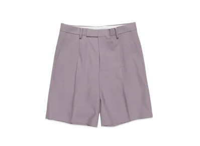 WACKO MARIA PLEATED SHORTS (IMPOET FABRIC / DOEMEUIL) "Light Purple"