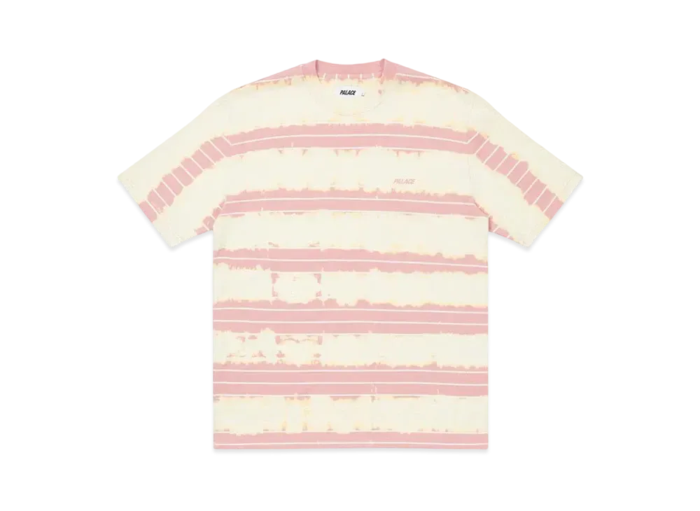 PALACE BLEACHED STRIPE T-SHIRT "Pink"