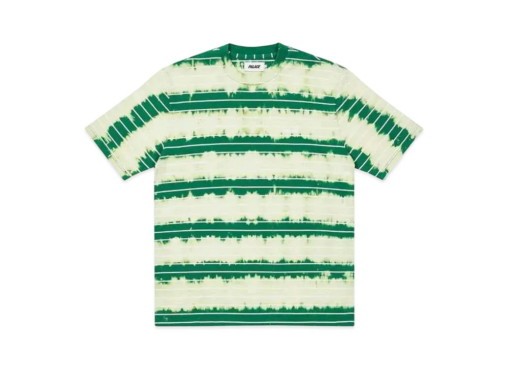 PALACE BLEACHED STRIPE T-SHIRT "Green"