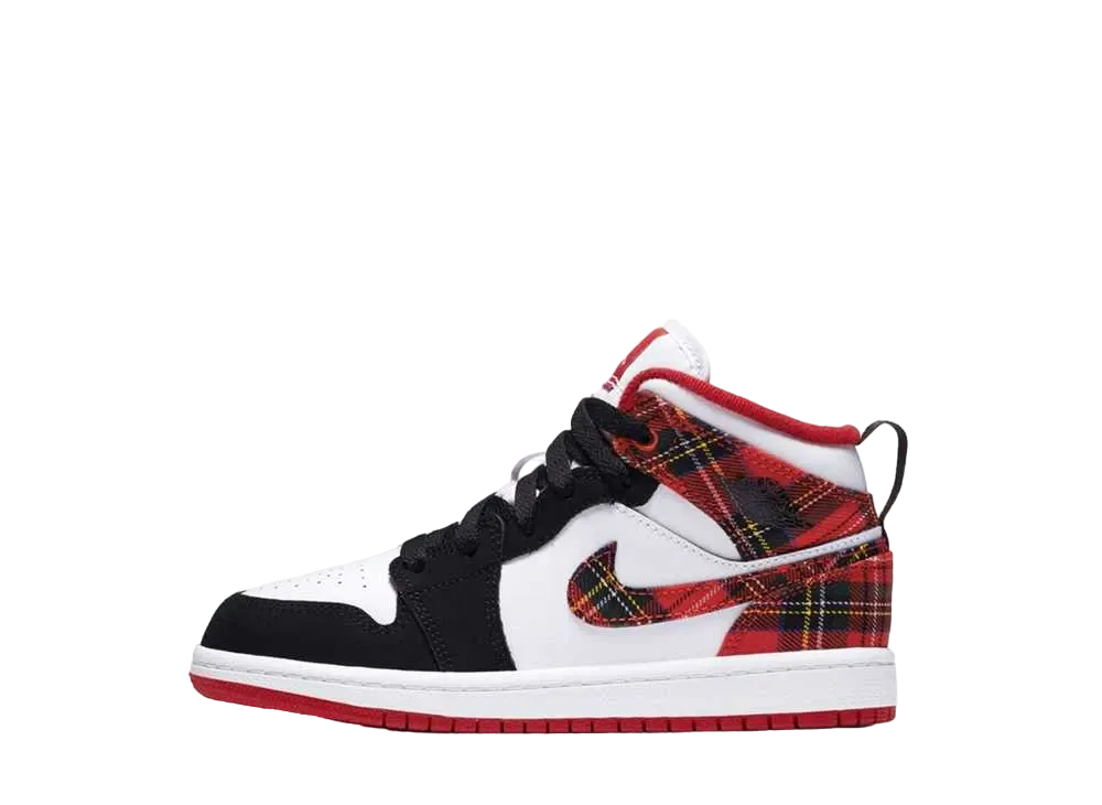 Nike PS Jordan 1 Mid "Plaid"