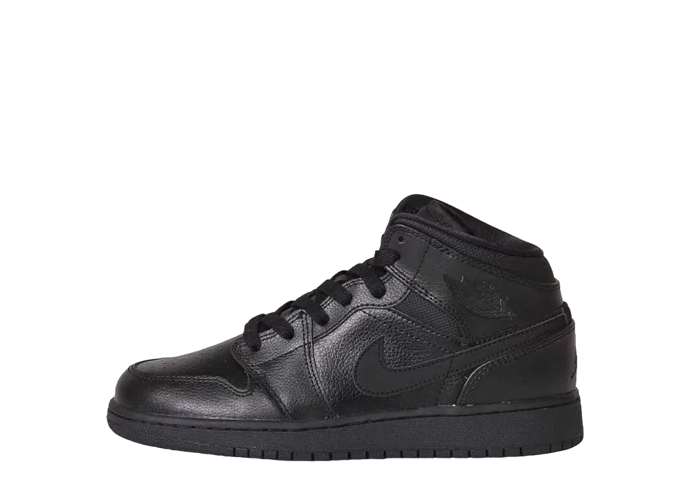 Nike GS Air Jordan 1 Mid "Triple Black" (2015)