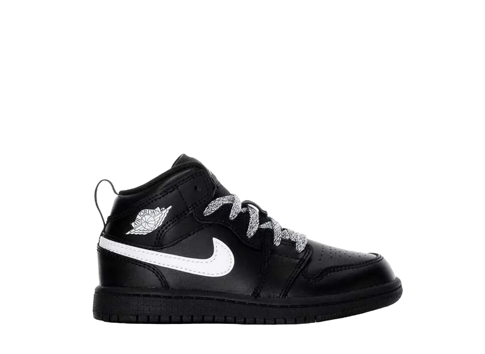 Nike PS Jordan 1 Mid "Black/White Speckle"
